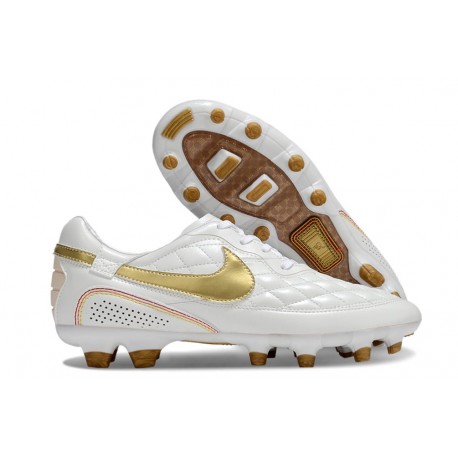 Nike Tiempo Legend X Elite FG R10 White Gold