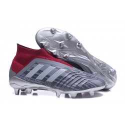 Pogba adidas Men's Predator 18+ FG Soccer Cleats - Gray Red