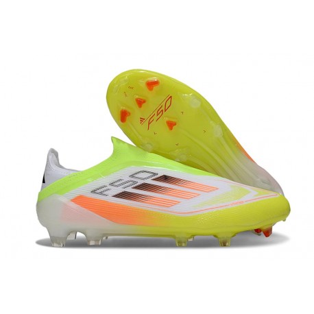 Adidas F50 Elite Laceless FG Yellow Orange
