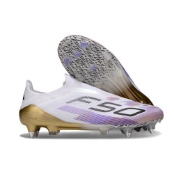 Adidas F50 Elite Laceless FG White Purple Black