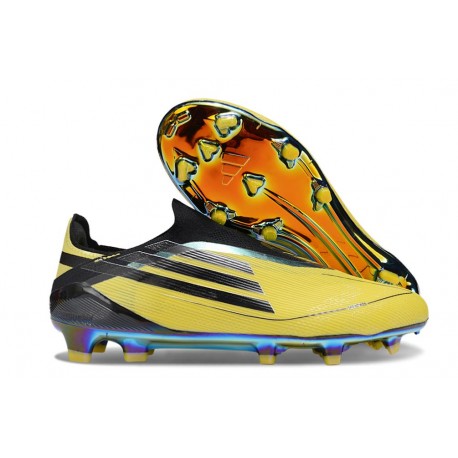Adidas F50 Elite Laceless FG Yellow Black