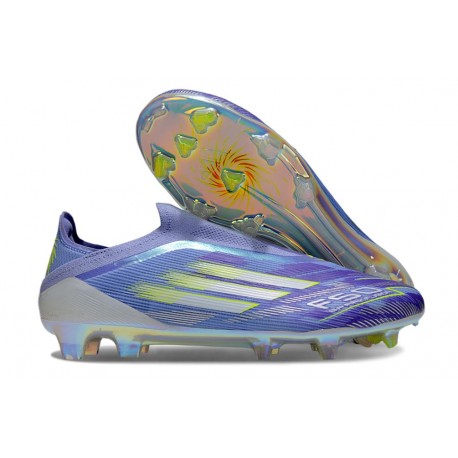 Adidas F50 Elite Laceless FG Violet Tone Lucid Lemon Purple Rush
