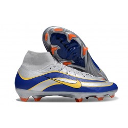 Nike Mercurial Superfly X Elite FG Cleats Silver Blue Yellow