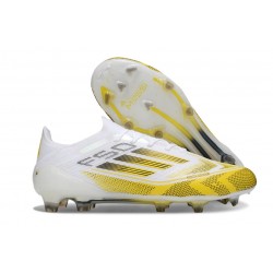News adidas F50 Elite FG Boot White Yellow Black