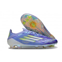 adidas F50 Elite FG Cleats Purple Rush Lucid Lemon White