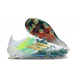 adidas F50 Elite FG Cleats White Green Gold