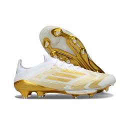adidas F50+ Elite FG Shoes White Golden