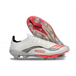 adidas F50+ Elite FG Shoes X MESSI Ftwr White Lucid Red Silver Met.
