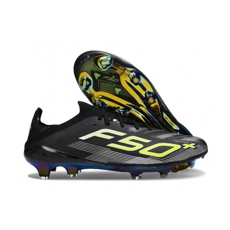 adidas F50+ Elite FG Shoes Core Black Iron Met. Lucid Lemon