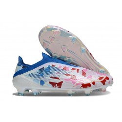 Adidas F50 Elite Laceless FG White Pink Blue