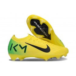 Nike Zoom Mercurial Vapor 16 Elite FG Cleats KM Yellow Green Black