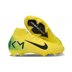 Nike Mercurial Superfly X Elite FG Cleats KM Yellow Green Black