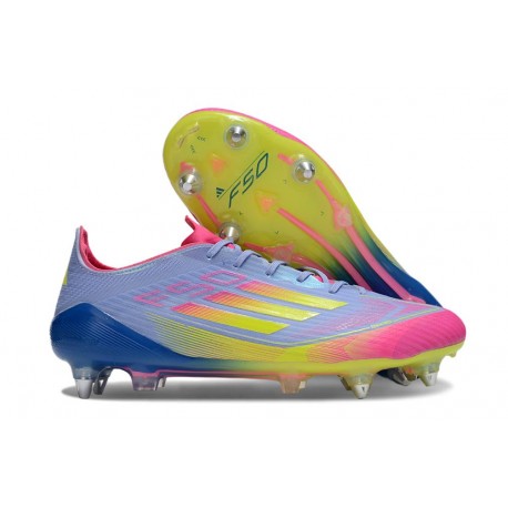 Adidas F50 Elite Sg Soccer Boots Blue Fusion Lucid Lemon Lucid Pink