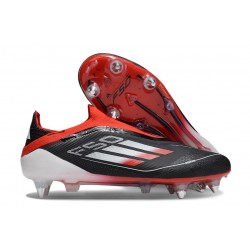 Adidas F50 Elite Laceless Sg Football Cleats Black Red White