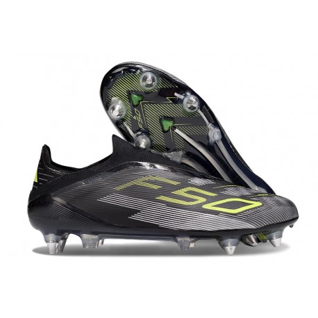 Adidas F50 Elite Laceless Sg Football Cleats Black Yellow
