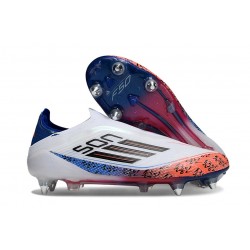 Adidas F50 Elite Laceless Sg Football Cleats White Black Red Blue