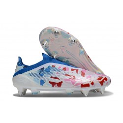 Adidas F50 Elite Laceless Sg Football Cleats White Red Blue