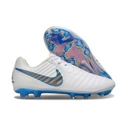 Nike Tiempo Legend 10 Elite FG ACC Shoes White Blue Grey