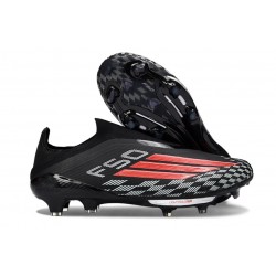 adidas F50 + FG Laceless Boots Black Red