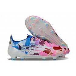adidas F50 Elite FG Cleats White Pink Blue