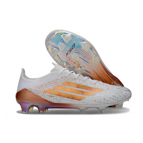 adidas F50 Elite FG Cleats White Gold