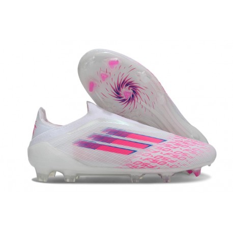 Adidas F50 Elite Laceless FG White Pink