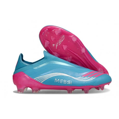 Adidas F50 Elite Laceless FG Messi Blue Pink