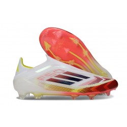 Adidas F50 Elite Laceless FG White Black Solar Yellow