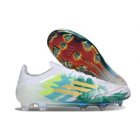 adidas F50 Elite FG Cleats White Green Gold