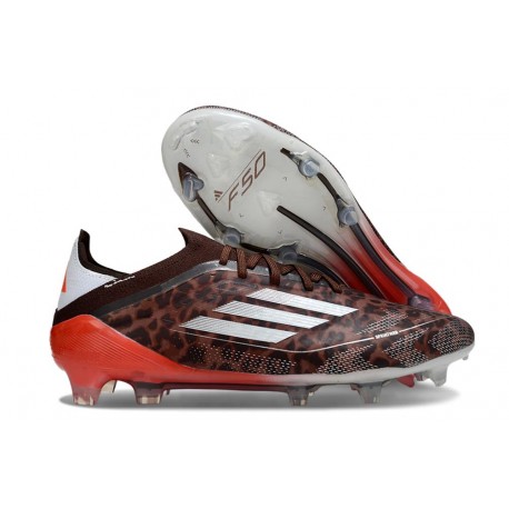 adidas F50 Elite FG Cleats Leopard Silver Red