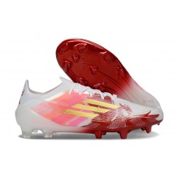 adidas F50 Elite FG Cleats White Red Gold