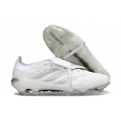 Adidas Predator 26 Elite Foldover Tongue FG White Silver