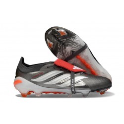 Adidas Predator 26 Elite Foldover Tongue FG Iron Metal White Lucid Red