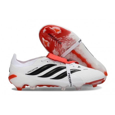 Adidas Predator 26 Elite Foldover Tongue FG White Black Red