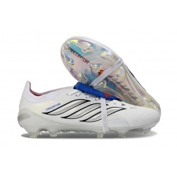 Adidas Predator 26 Elite Foldover Tongue FG White Silver Blue