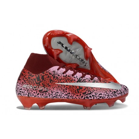 Nike Zoom Mercurial Superfly X Elite Firm Ground Safari Red Silver