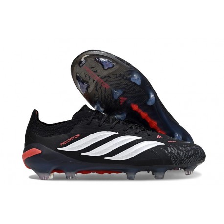 Adidas Predator 26 Elite L FG Shoes Black White Red