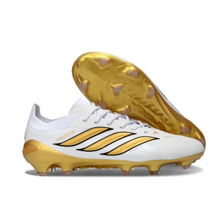 Adidas Predator 26 Elite L FG Shoes White Gold