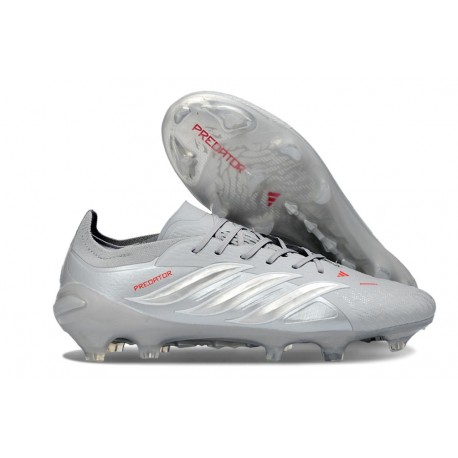 Adidas Predator 26 Elite L FG Shoes Grey Silver