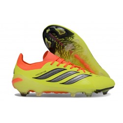 Adidas Predator 26 Elite L FG Shoes Yellow Black Crimson