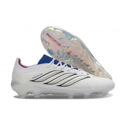 Adidas Predator Elite Low FG Cleats White Blue
