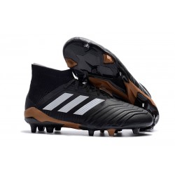 New adidas Predator 18.1 FG Football Boots - Black White