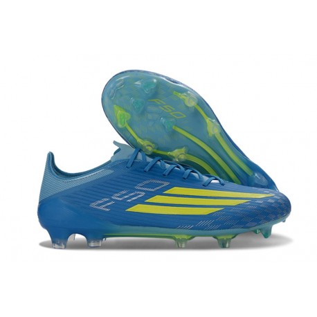 New adidas F50 Elite FG Shoes Messi Team Royal Blue Solar Yellow Semi