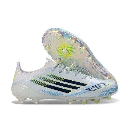 New adidas F50 Elite FG Soccer Shoes White Blue Black