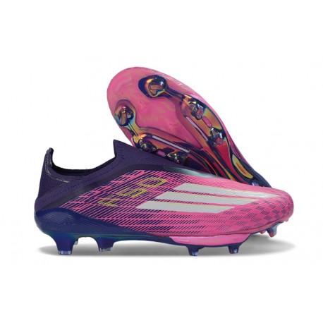 adidas F50+ FG LL Soccer Cleats Lamine Yamal Unity Purple Ftwr White Lucid Lemon