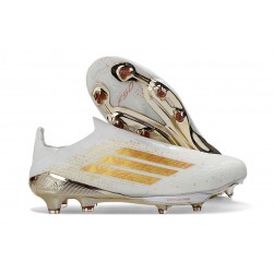 adidas F50+ FG LL Soccer Cleats White Gold