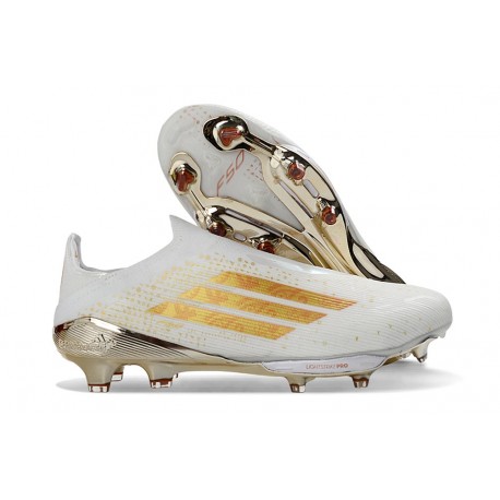 adidas F50+ FG LL Soccer Cleats White Gold