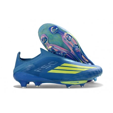 adidas F50+ FG LL X MESSI Team Royal Blue Solar Yellow Semi Blue Burst