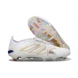 Adidas Predator 26 Elite Foldover Tongue FG White Gold