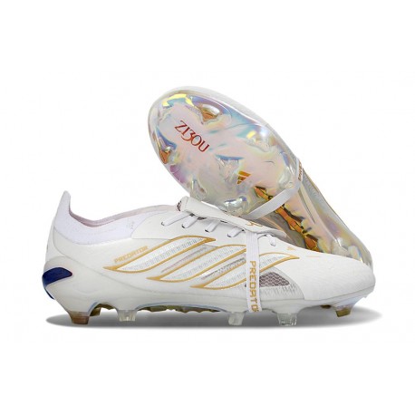 Adidas Predator 26 Elite Foldover Tongue FG White Gold